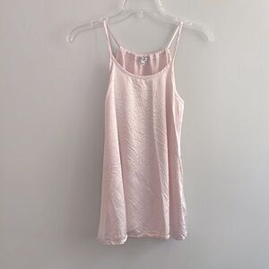 PJ Harlow pale pink Anne satin camisole tank top